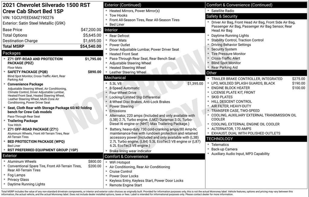 used 2021 Chevrolet Silverado 1500 car, priced at $33,697