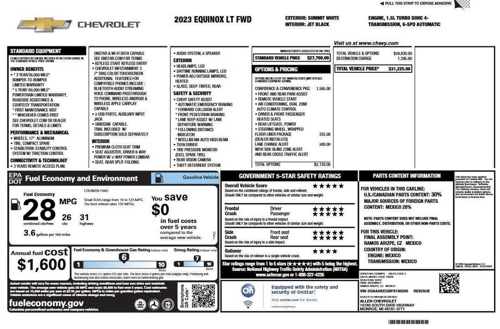 used 2023 Chevrolet Equinox car, priced at $21,950
