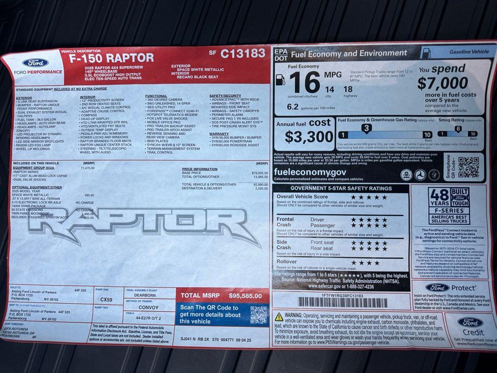 used 2025 Ford F-150 car, priced at $87,688