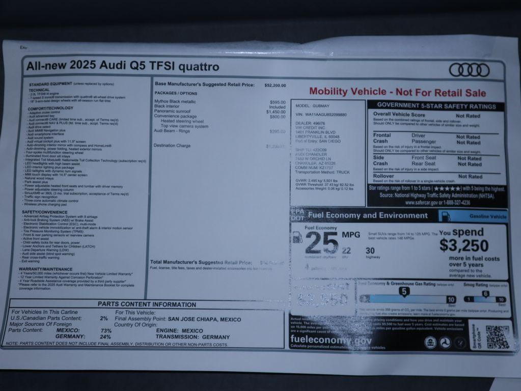 used 2025 Audi Q5 car, priced at $56,635