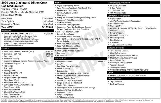 used 2020 Jeep Gladiator car, priced at $22,981