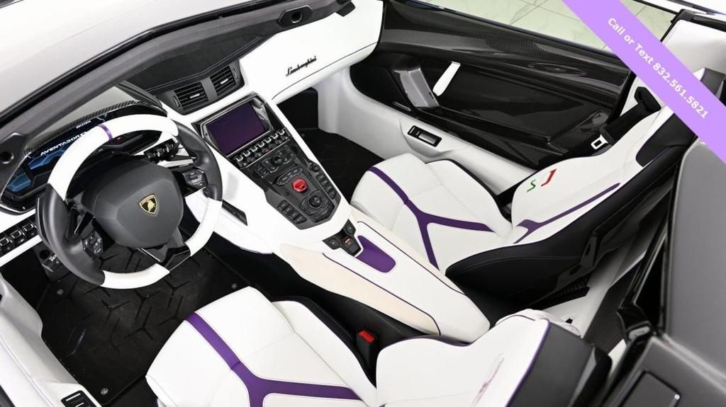 Purple 2021 Lamborghini Aventador SVJ Roadster