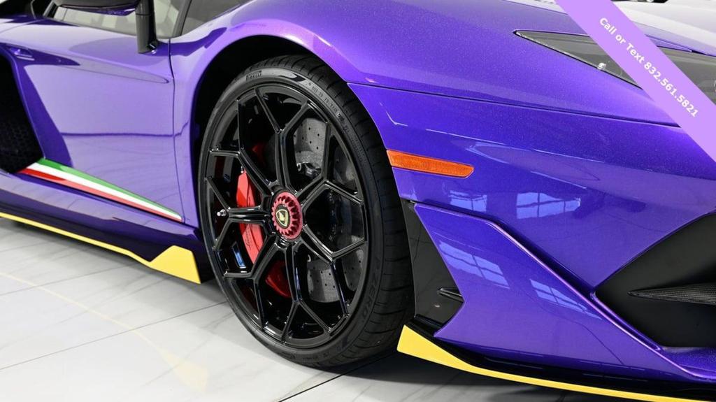 Purple 2021 Lamborghini Aventador SVJ Roadster