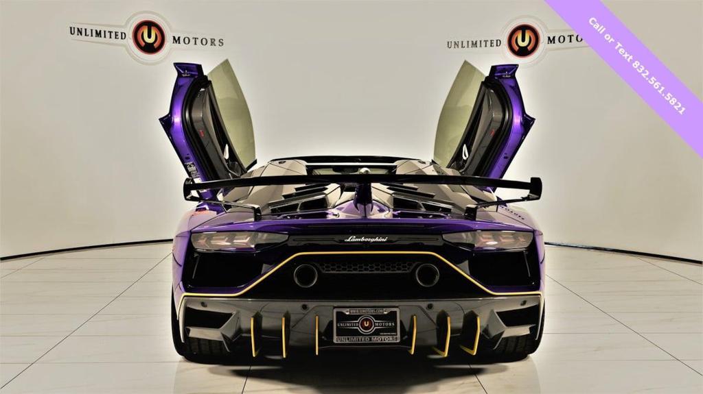Purple 2021 Lamborghini Aventador SVJ Roadster