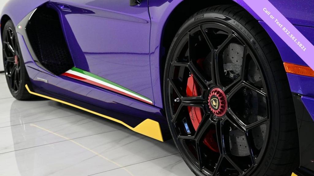 Purple 2021 Lamborghini Aventador SVJ Roadster
