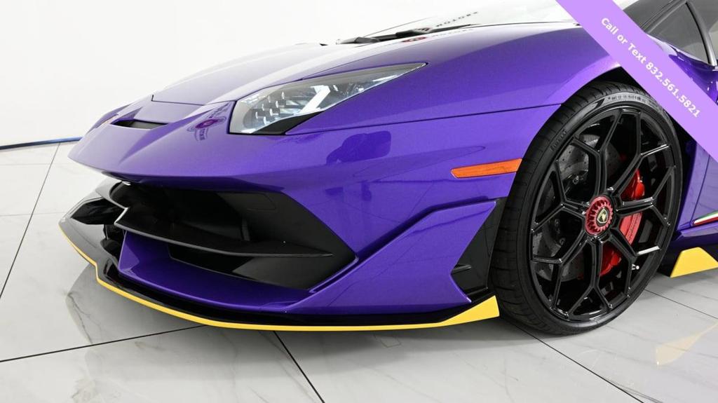 Purple 2021 Lamborghini Aventador SVJ Roadster