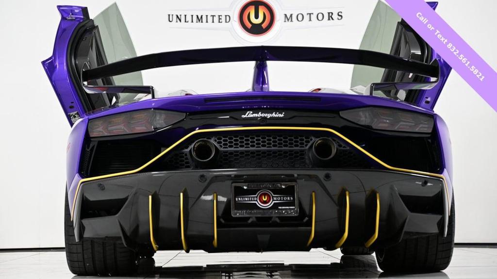 Purple 2021 Lamborghini Aventador SVJ Roadster