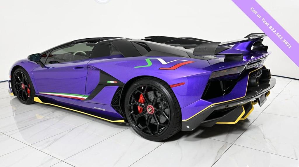 Purple 2021 Lamborghini Aventador SVJ Roadster