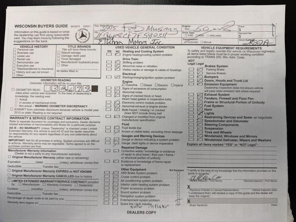 used 2015 Ford Mustang car, priced at $28,995