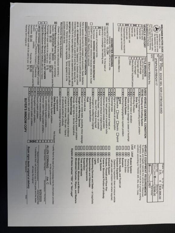 used 2024 Ford Edge car, priced at $29,495