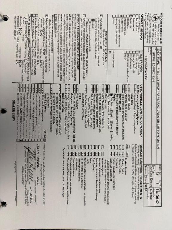 used 2023 Ford F-150 car, priced at $44,495