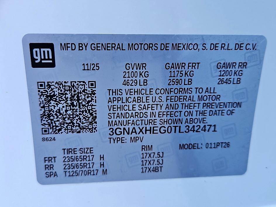 new 2026 Chevrolet Equinox car, priced at $26,295