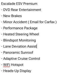 used 2021 Cadillac Escalade ESV car, priced at $48,000