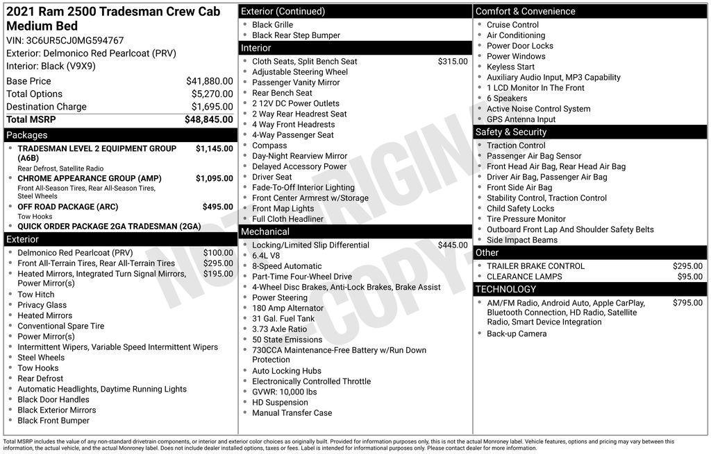 used 2021 Ram 2500 car, priced at $27,991