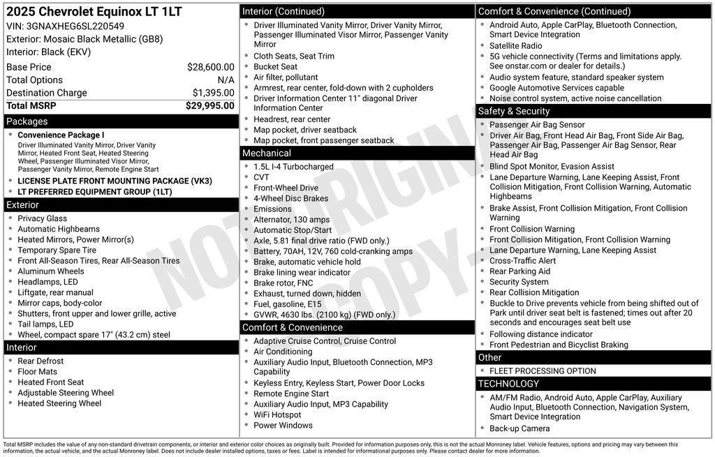 used 2025 Chevrolet Equinox car, priced at $24,955