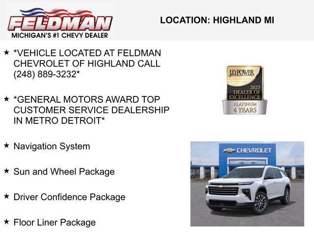 new 2026 Chevrolet Traverse car, priced at $40,910