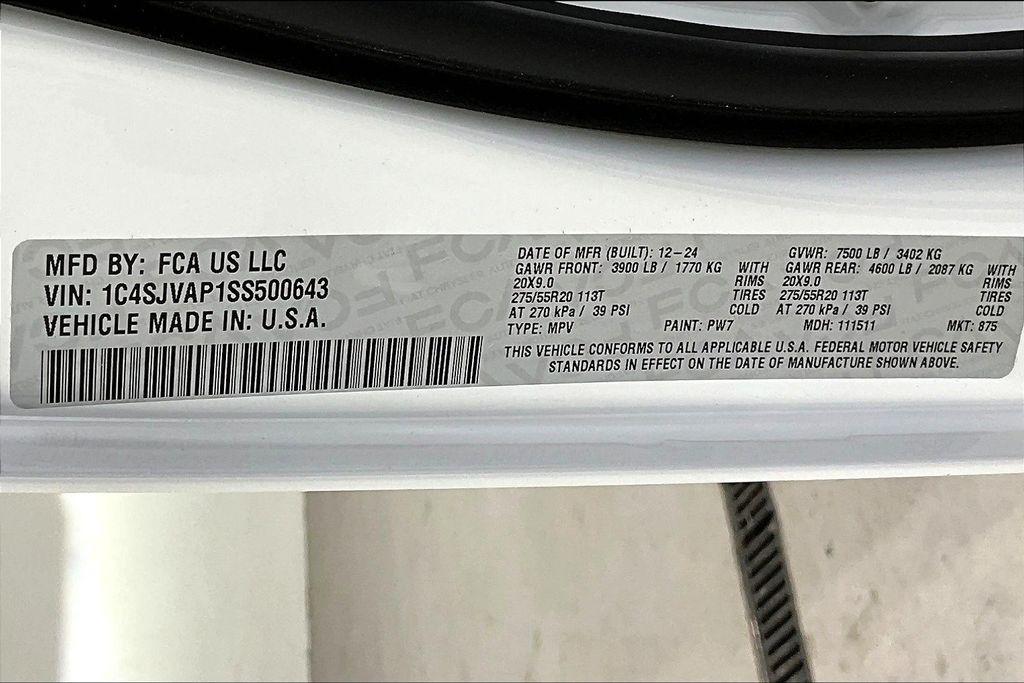 new 2025 Jeep Wagoneer car, priced at $63,440