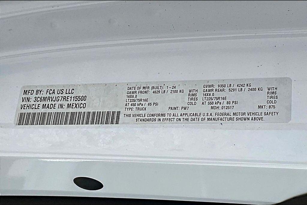 new 2024 Ram ProMaster 3500 car, priced at $62,330