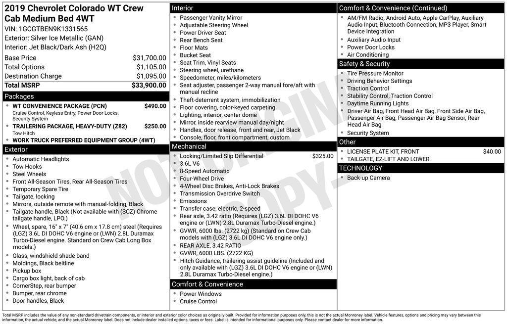 used 2019 Chevrolet Colorado car, priced at $21,190