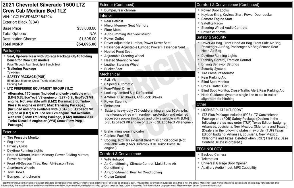 used 2021 Chevrolet Silverado 1500 car, priced at $35,263