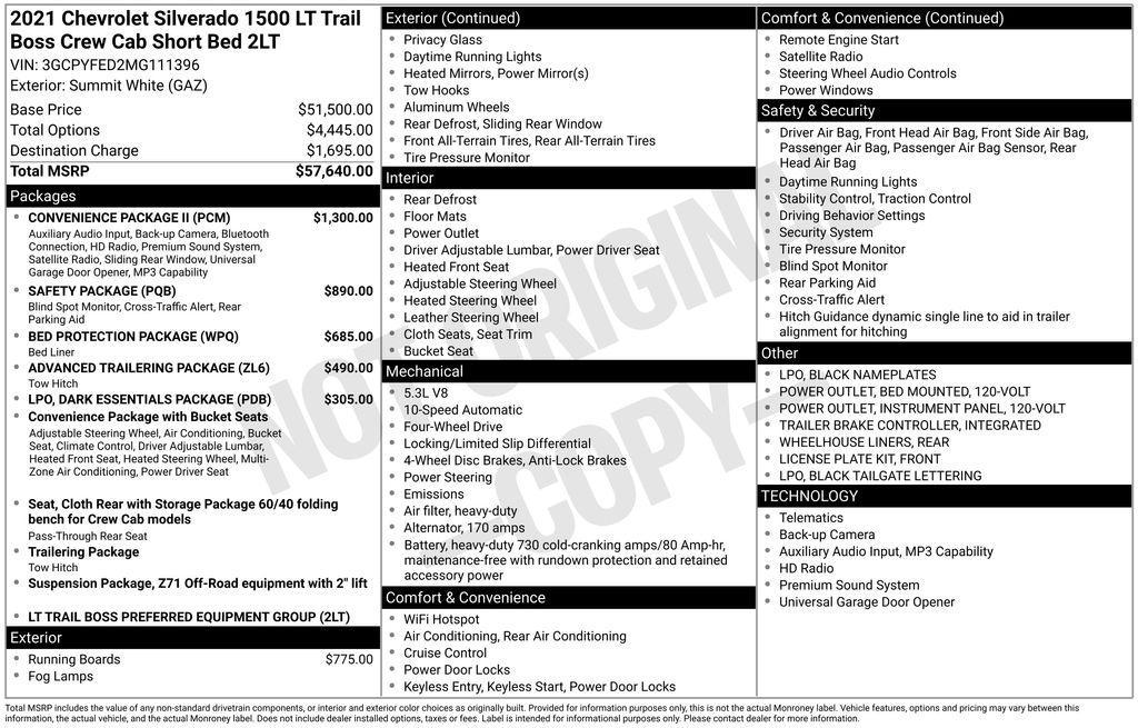 used 2021 Chevrolet Silverado 1500 car, priced at $36,385