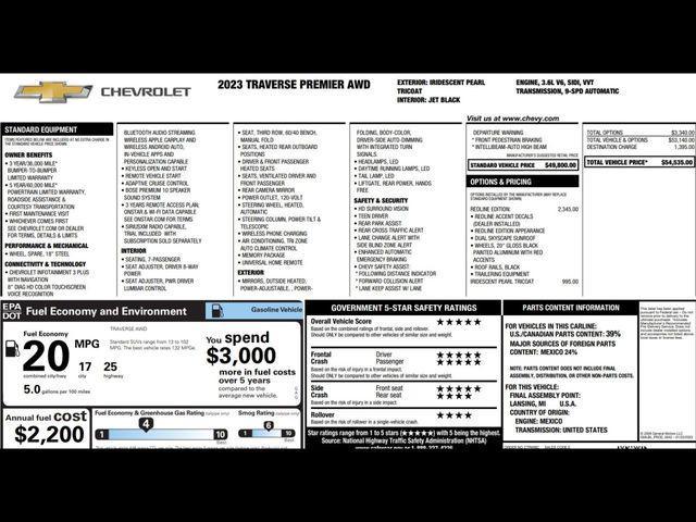 used 2023 Chevrolet Traverse car, priced at $31,995