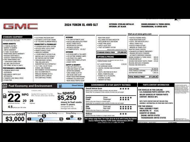 used 2024 GMC Yukon XL car, priced at $61,495