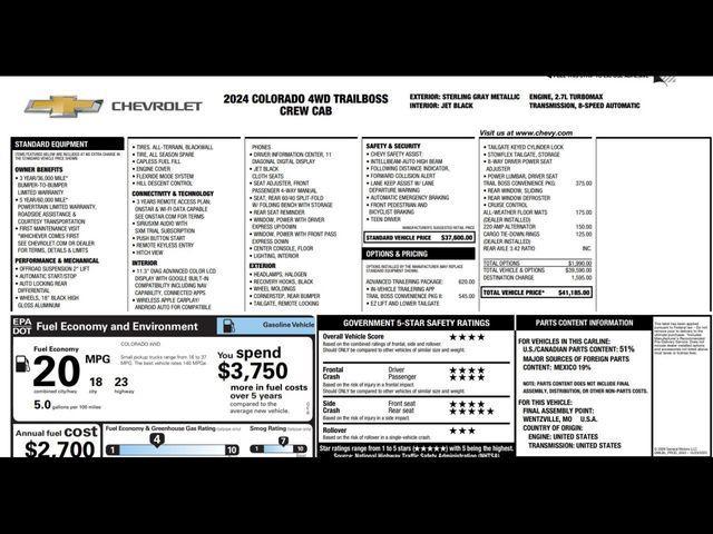 used 2024 Chevrolet Colorado car, priced at $35,985