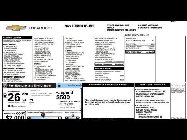 used 2025 Chevrolet Equinox car, priced at $31,995