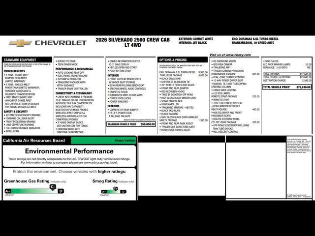 new 2026 Chevrolet Silverado 2500 car, priced at $67,616