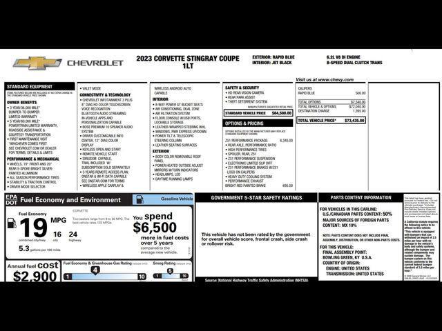 used 2023 Chevrolet Corvette car, priced at $60,995