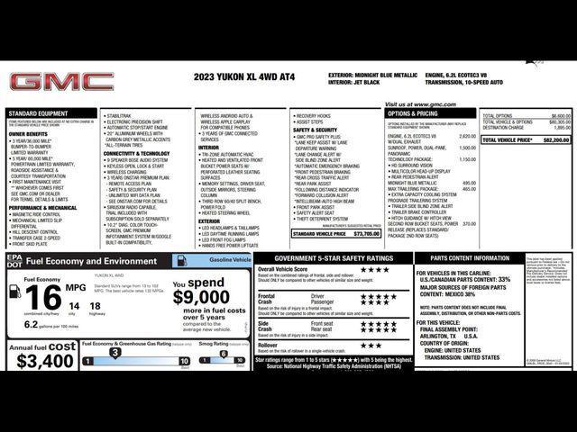 used 2023 GMC Yukon XL car, priced at $53,995