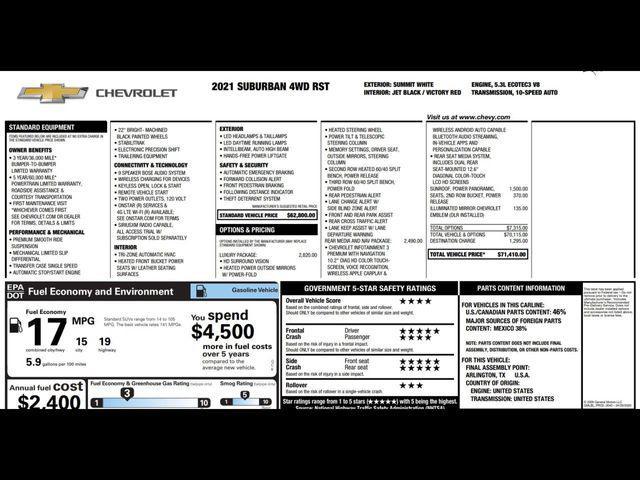 used 2021 Chevrolet Suburban car, priced at $37,490