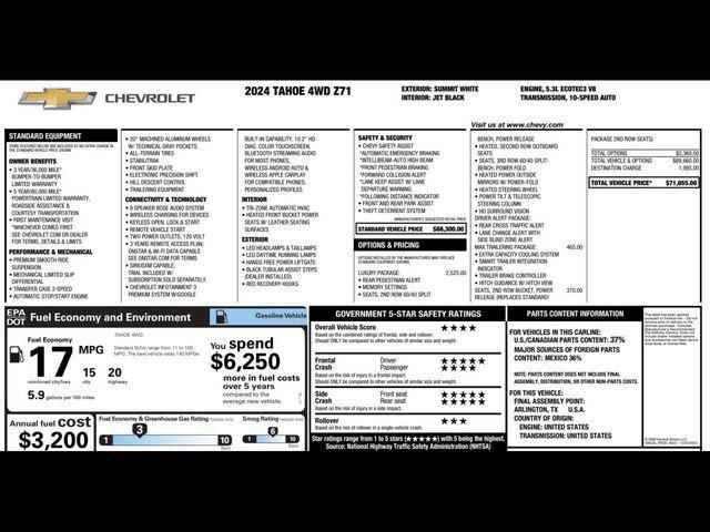 used 2024 Chevrolet Tahoe car, priced at $57,495