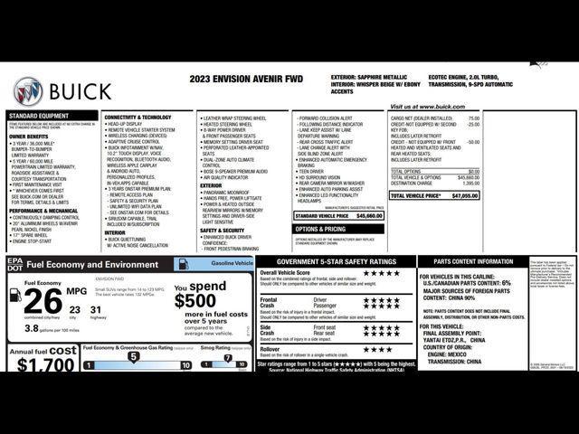 used 2023 Buick Envision car, priced at $27,990