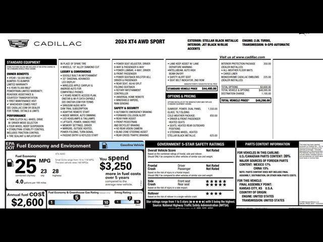 used 2024 Cadillac XT4 car, priced at $32,990