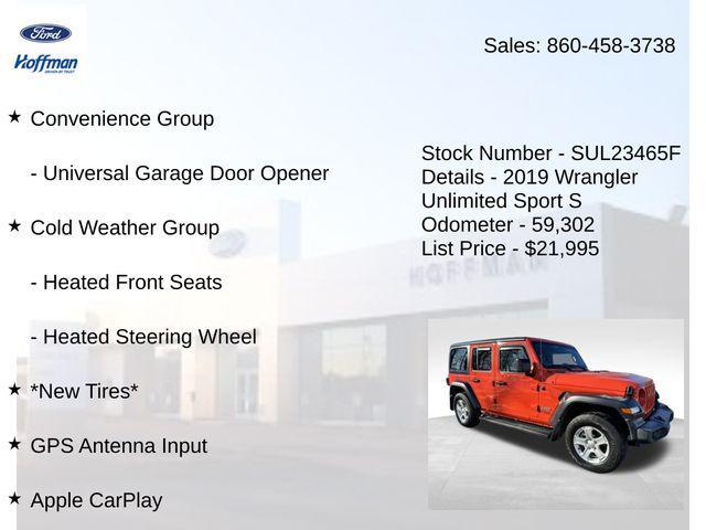 used 2019 Jeep Wrangler Unlimited car, priced at $21,995