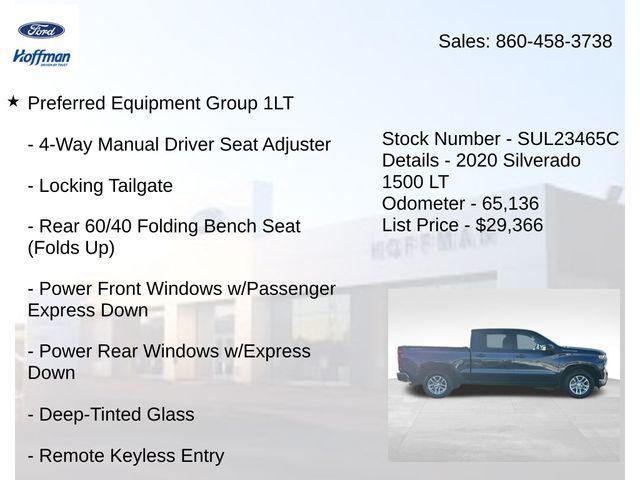used 2020 Chevrolet Silverado 1500 car, priced at $29,366