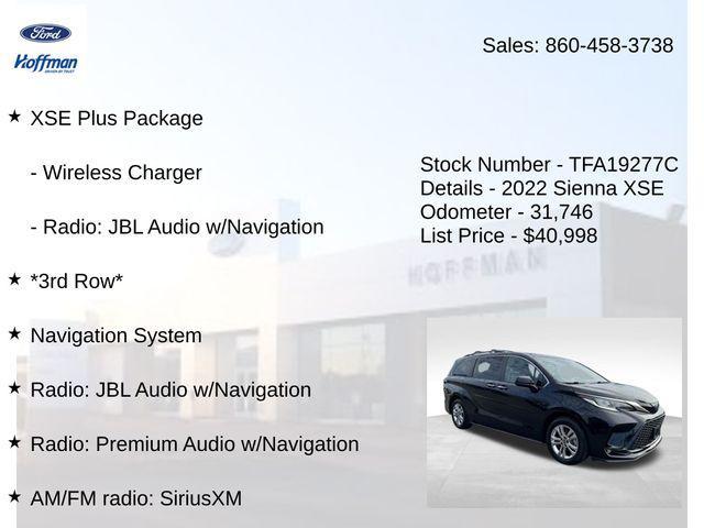 used 2022 Toyota Sienna car, priced at $40,998