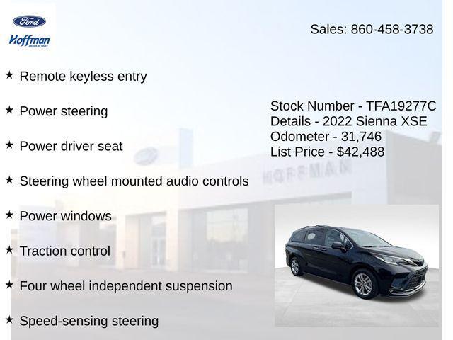 used 2022 Toyota Sienna car, priced at $42,488