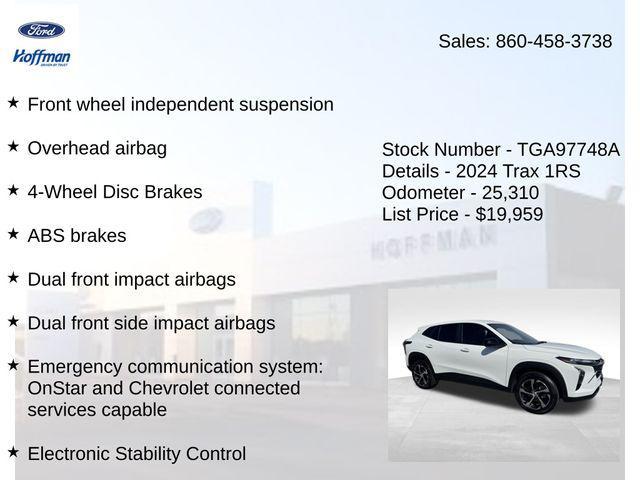 used 2024 Chevrolet Trax car, priced at $19,959