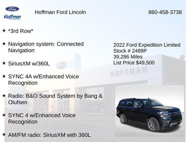 used 2022 Ford Expedition car, priced at $49,500