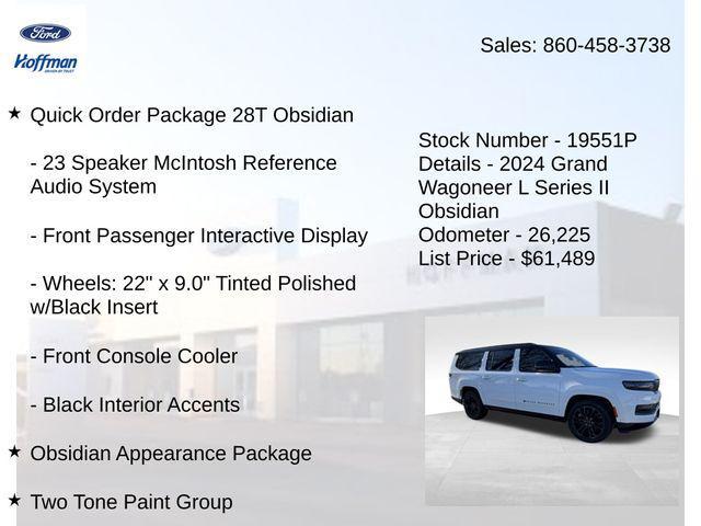 used 2024 Jeep Grand Wagoneer L car, priced at $61,489