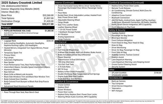 used 2025 Subaru Crosstrek car, priced at $31,224