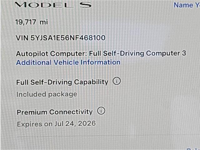 used 2022 Tesla Model S car, priced at $49,995