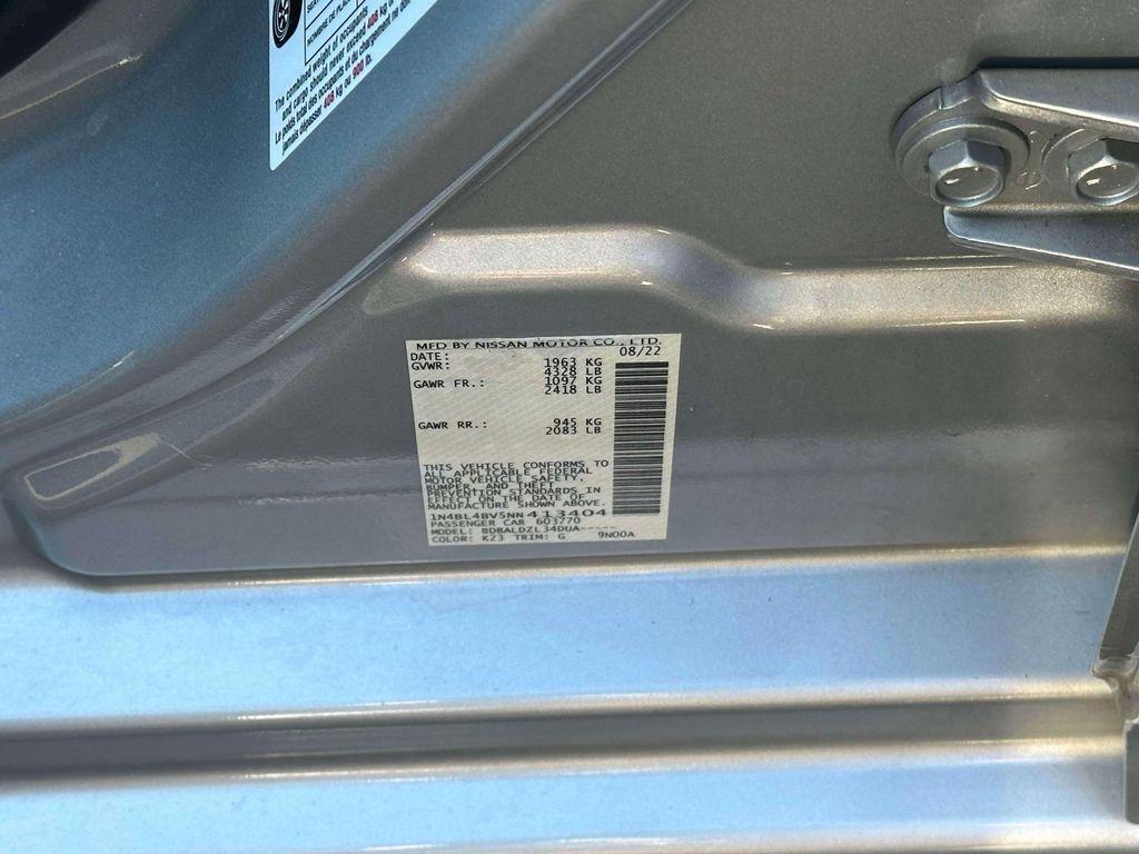 2022 Brilliant Silver Metallic Nissan Altima