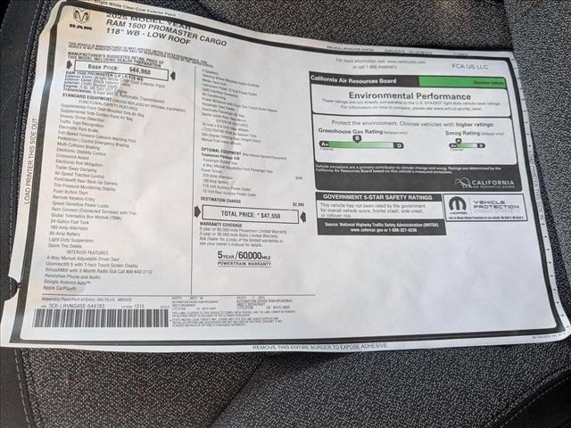 new 2025 Ram ProMaster 1500 car, priced at $38,153