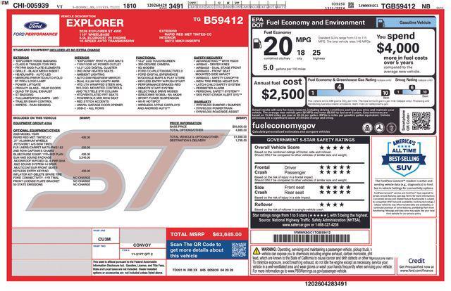 new 2026 Ford Explorer car, priced at $62,685