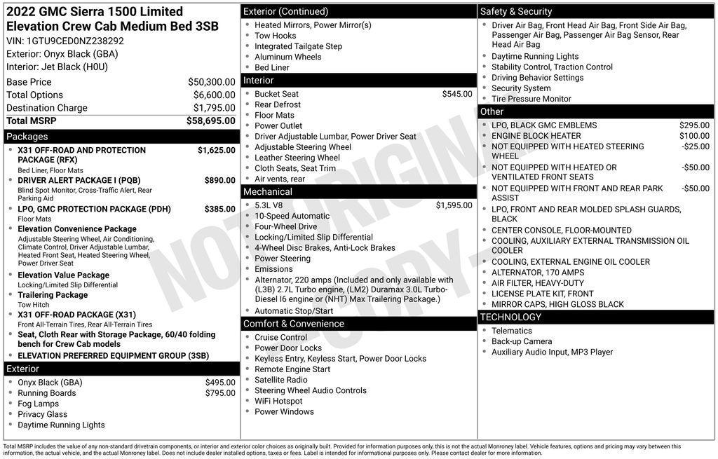 used 2022 GMC Sierra 1500 car, priced at $38,214