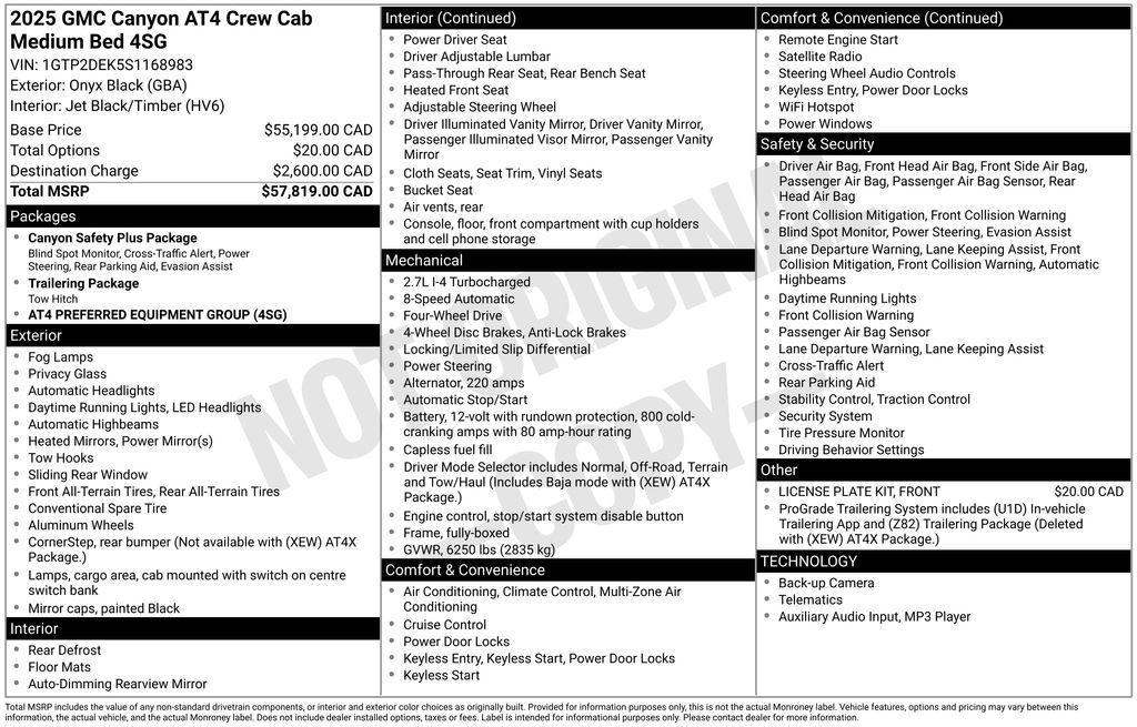 used 2025 GMC Canyon car, priced at $42,489